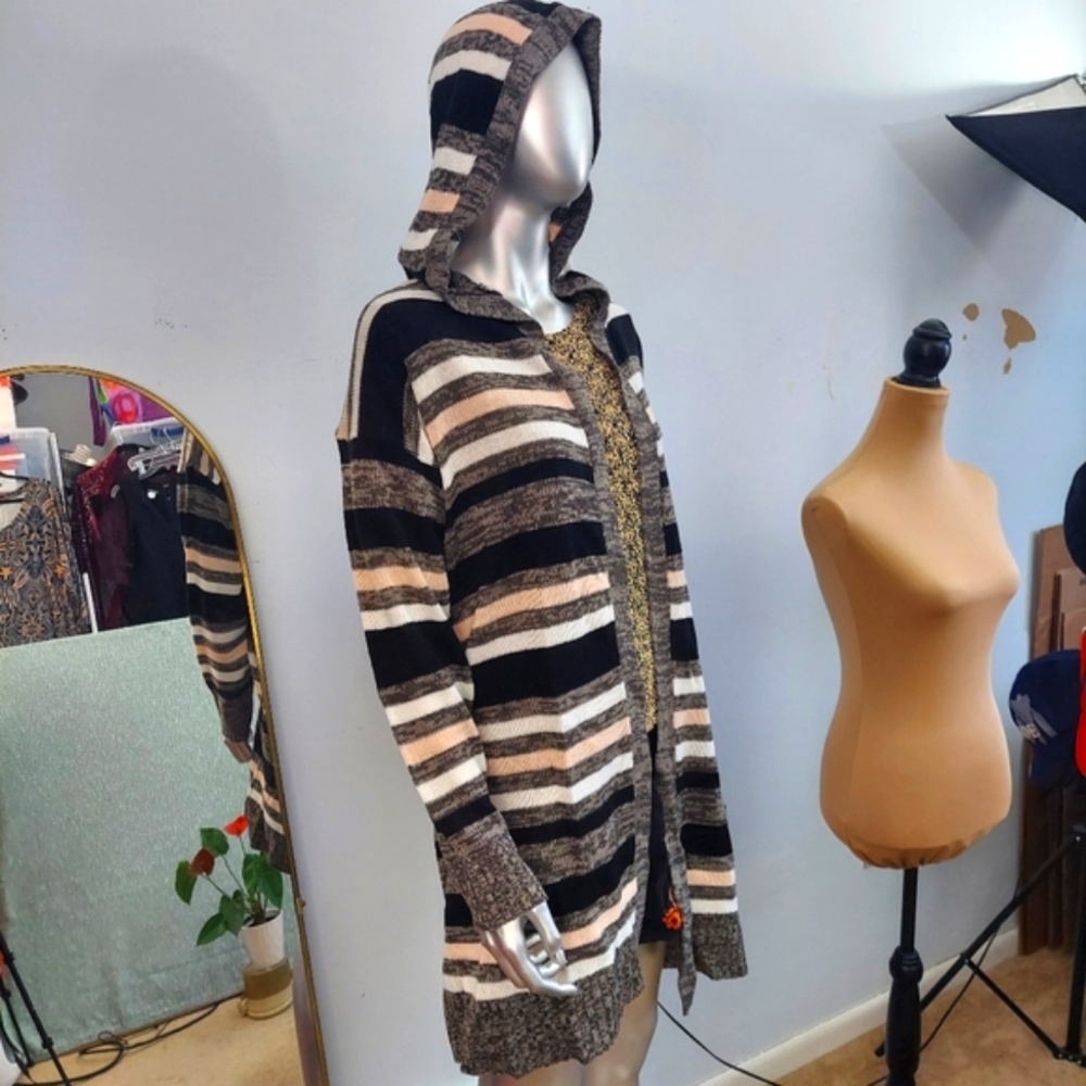 Eve Taylor Hooded Knit Duster 2X - Picture 3 of 9